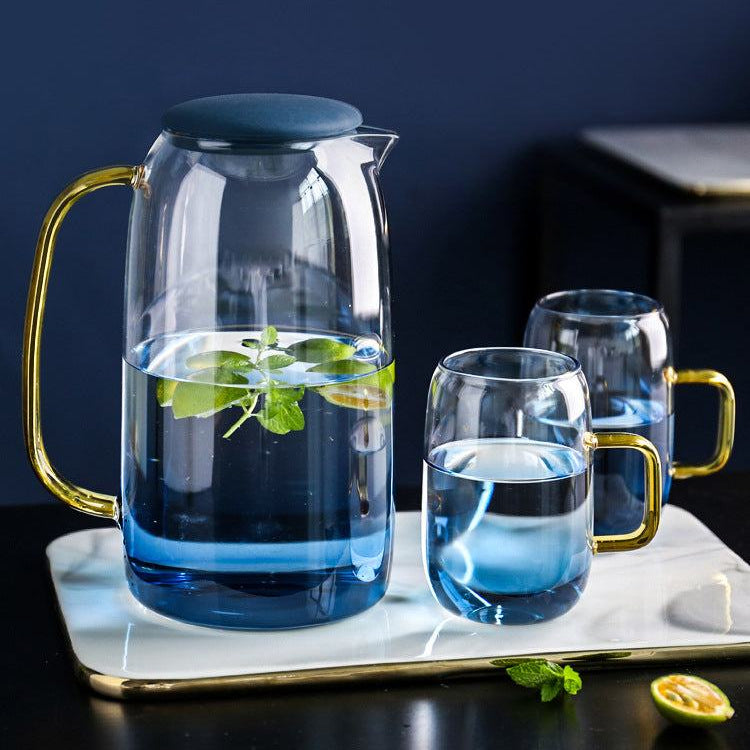 TempFlow Hydration™ Marble Glass Pitcher and Cup Set