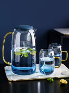 TempFlow Hydration™ Marble Glass Pitcher and Cup Set